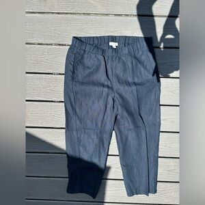 J. Jill navy linen capris - size small